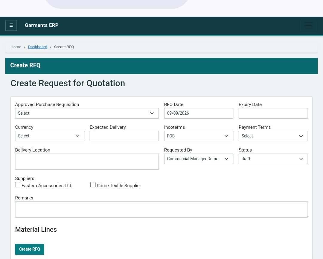 RFQs to multiple suppliers at once